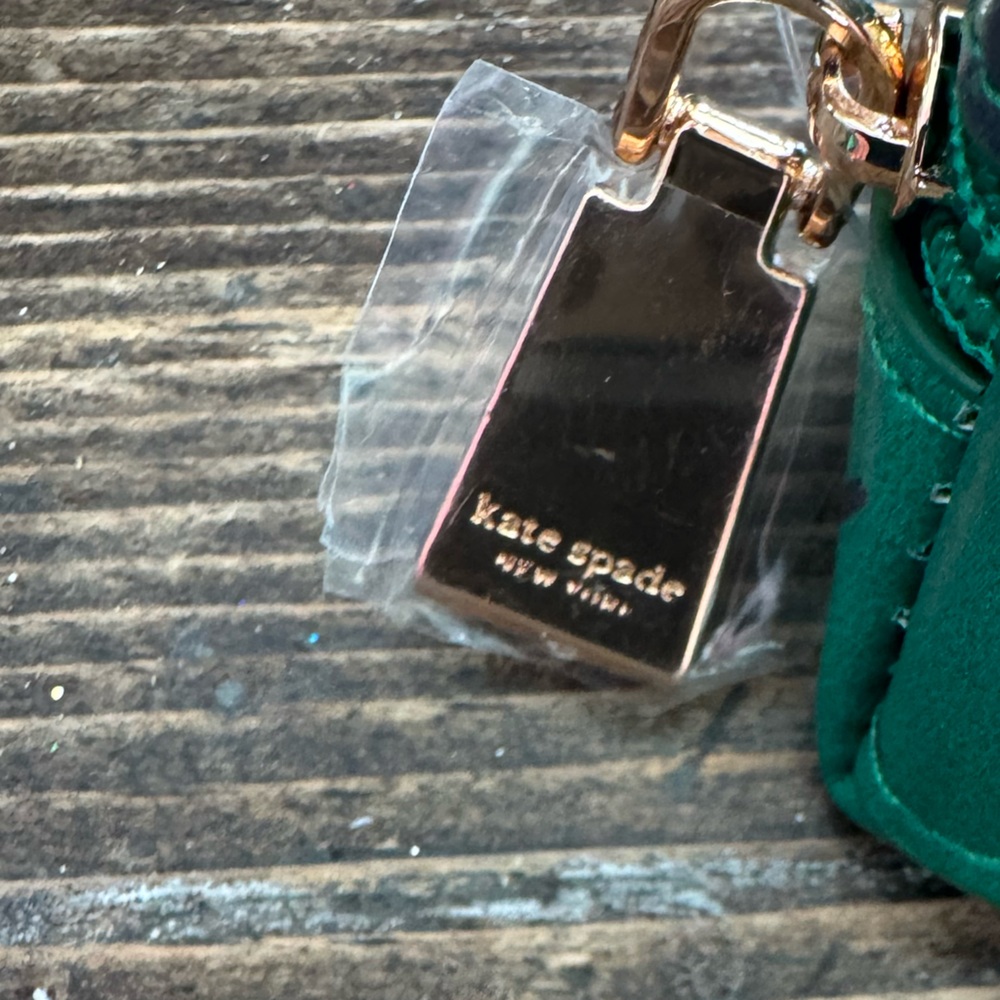 Kate Spade ♠️ Green Floral Pencil Case with Accessories: ruler eraser&sharpener - Picture 7 of 11
